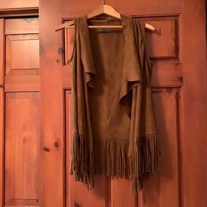 Suzy Shier, suede fringe vest